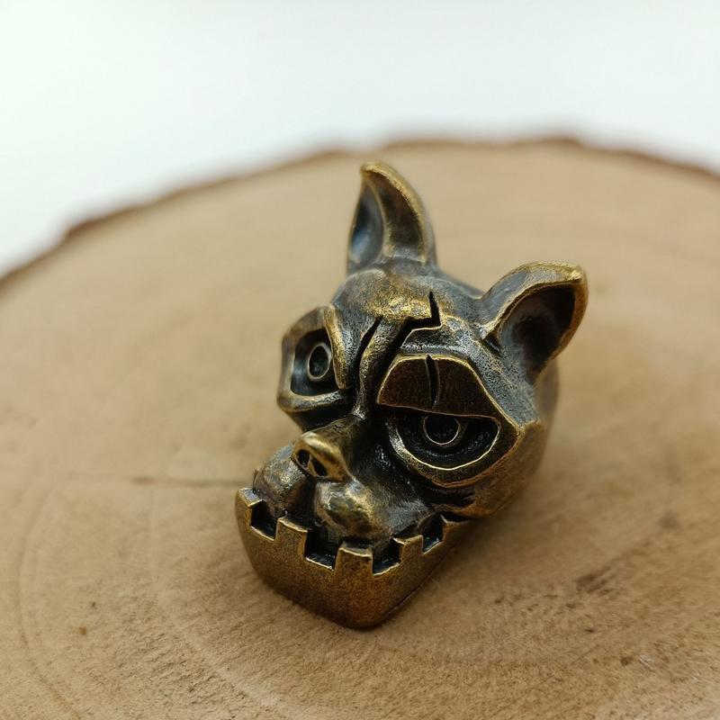 Bulldog Head Brass Knife Bead  - đánh giá và giá Edc Carry Kit