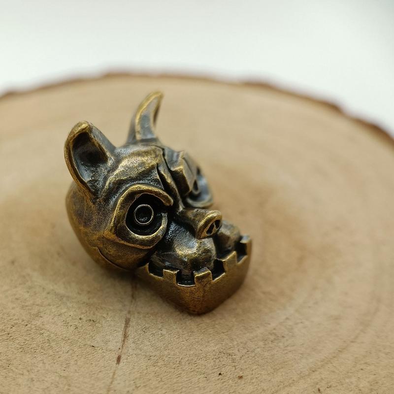 Bulldog Head Brass Knife Bead  - đánh giá và giá Edc Carry Kit
