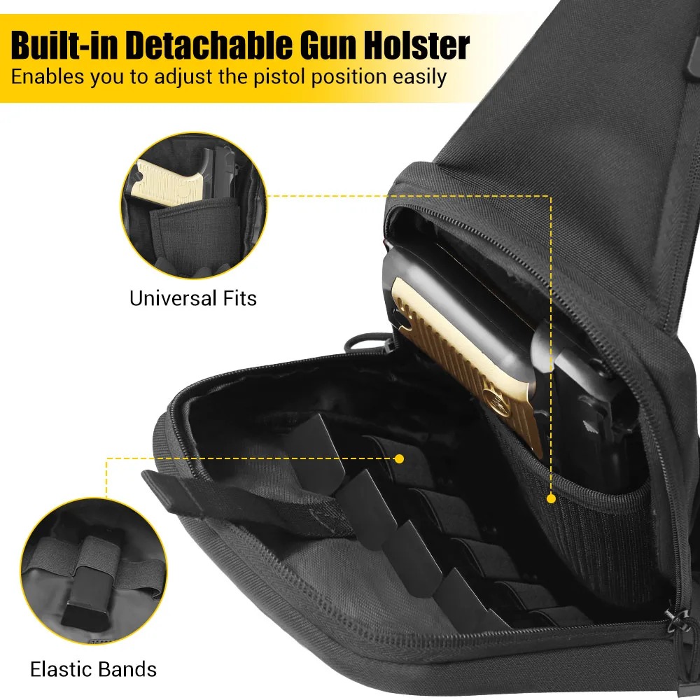 Concealed Carry Chest Gun Bag  - đánh giá và giá Edc Concealed Carry Sling Bag